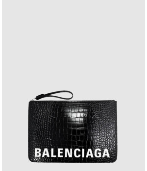 발렌시아가 크로커다일 엠보싱 클러치백 630626