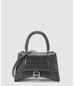 발렌시아가 아워글래스 스몰 크로커다일 엠보싱 핸드백 593546