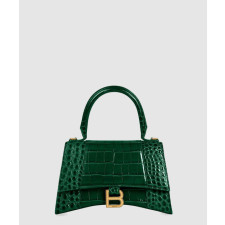 발렌시아가 아워글래스 스몰 크로커다일 엠보싱 핸드백 593546