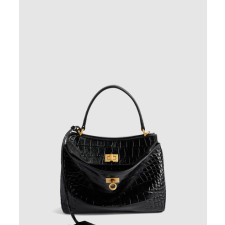 발렌시아가 로데오 미니 크로커다일 엠보싱 핸드백 795456