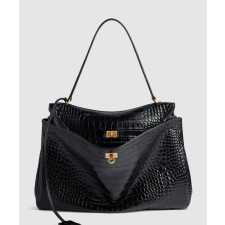 발렌시아가 로데오 라지 크로커다일 엠보싱 핸드백 789744