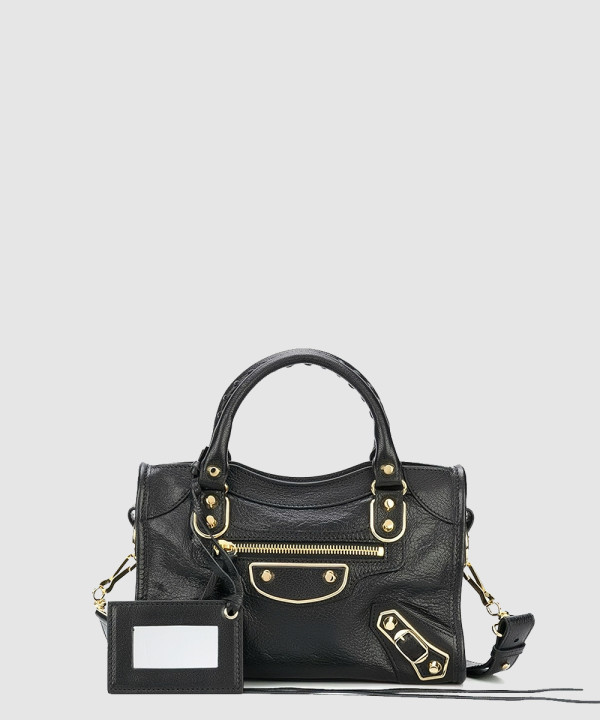 발렌시아가 메탈릭 엣지 미니 시티 토트백 390160