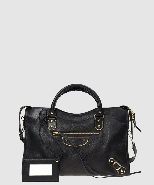 발렌시아가 메탈릭 엣지 미디움 시티백 505984