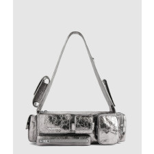 발렌시아가 슈퍼비지 메탈라이즈드 XS 슬링백 762516