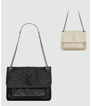 생로랑 니키 미디움 체인 숄더백 633158