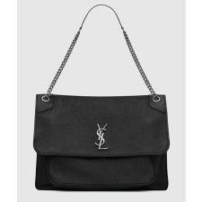 생로랑 오버사이즈 그레인 니키 숄더백 755857