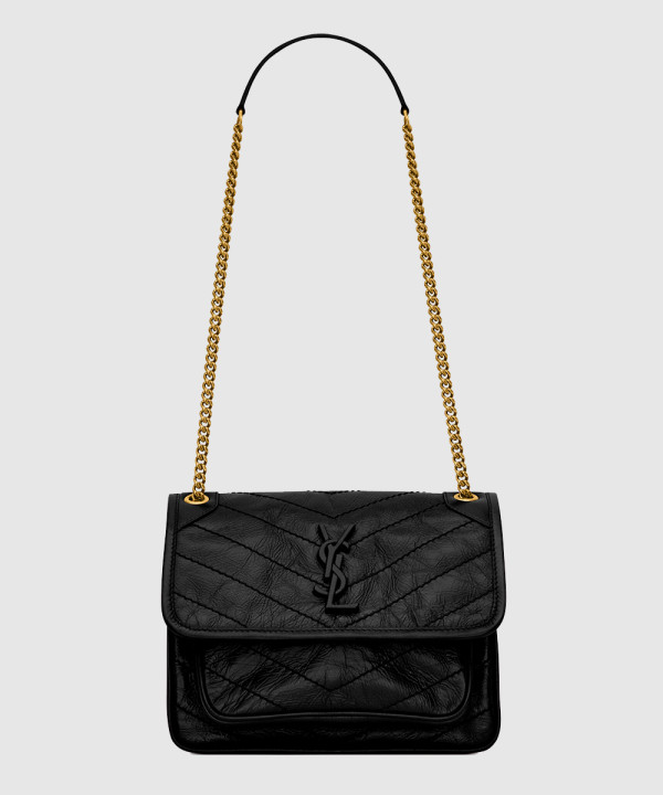 생로랑 니키 베이비 레더 체인백 633160