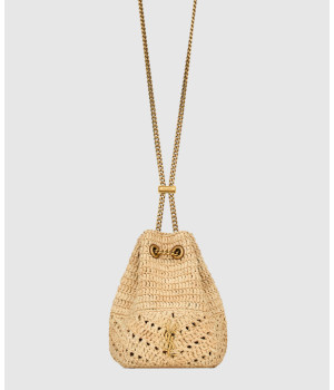 생로랑 조 라피아 버킷백 774297