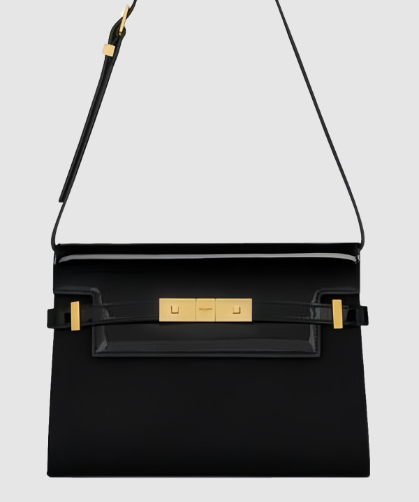 생로랑 에나멜 숄더 맨하탄 미디엄 숄더백 579271