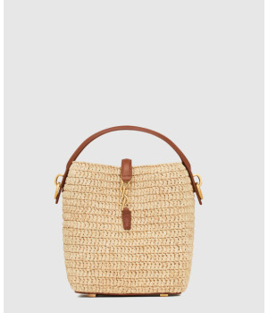 생로랑 라피아 LE 37 미니 버킷백 765870