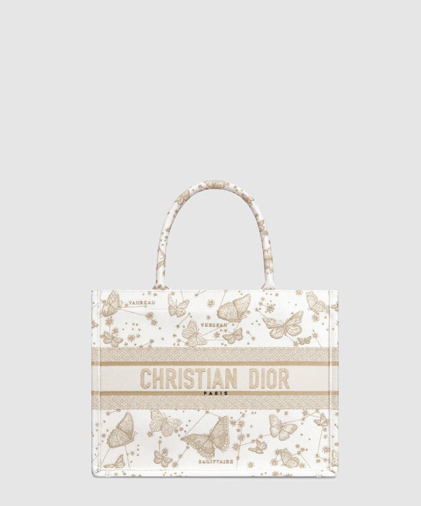 디올 북 토트백 미디움 버터플라이 조디악 M1296