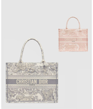 디올 북 토트백 미디움 트왈 드 주이 M1296