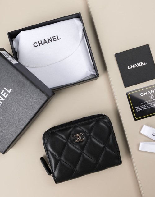 (국내배송) 샤넬 클래식 똑딱이 지퍼 카드지갑