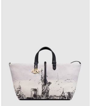 디올 뚜주흐 토트백 라지 뉴욕 자수 M2820