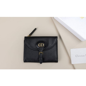 (국내배송) 디올 바비 블랙스무스 가죽미니반지갑