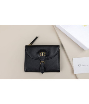 (국내배송) 디올 바비 블랙스무스 가죽미니반지갑