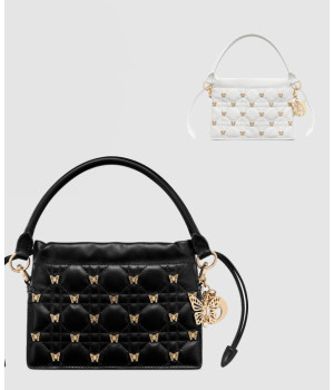 디올 레이디 탑 핸들 백 드로우스트링 S0981