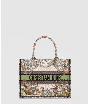 디올 미디움 북 토트백 에크루 멀티컬러 4 쎄종 어텀 쏠레이 M1296