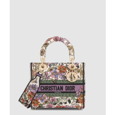 디올 미디움 레이디 디라이트 백 화이트 멀티컬러 4 쎄종 에떼 M0565