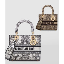 디올 미디움 레이디 디라이트 백 쏠레이 마크라메 모티프 M0565