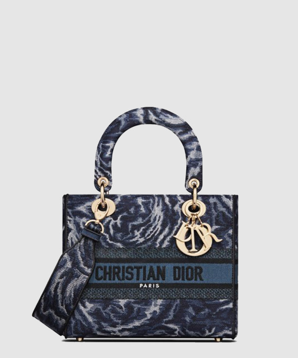 디올 미디움 레이디 디라이트 백 네이비 M0565