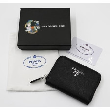 (국내배송) 프라다 사피아노 삼각로고 레더 동전지갑