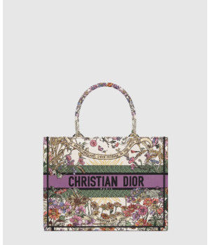 디올 미디움 북 토트 디올 4 쎄종 에떼 쏠레이 자수 에크루 멀티컬러 M1296