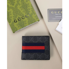 (국내배송) 구찌 슈프림 삼선 블랙 반지갑