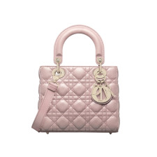 디올 레이디 디올 ABC 스몰 백 (페일 핑크 펄/까나쥬/램스킨)