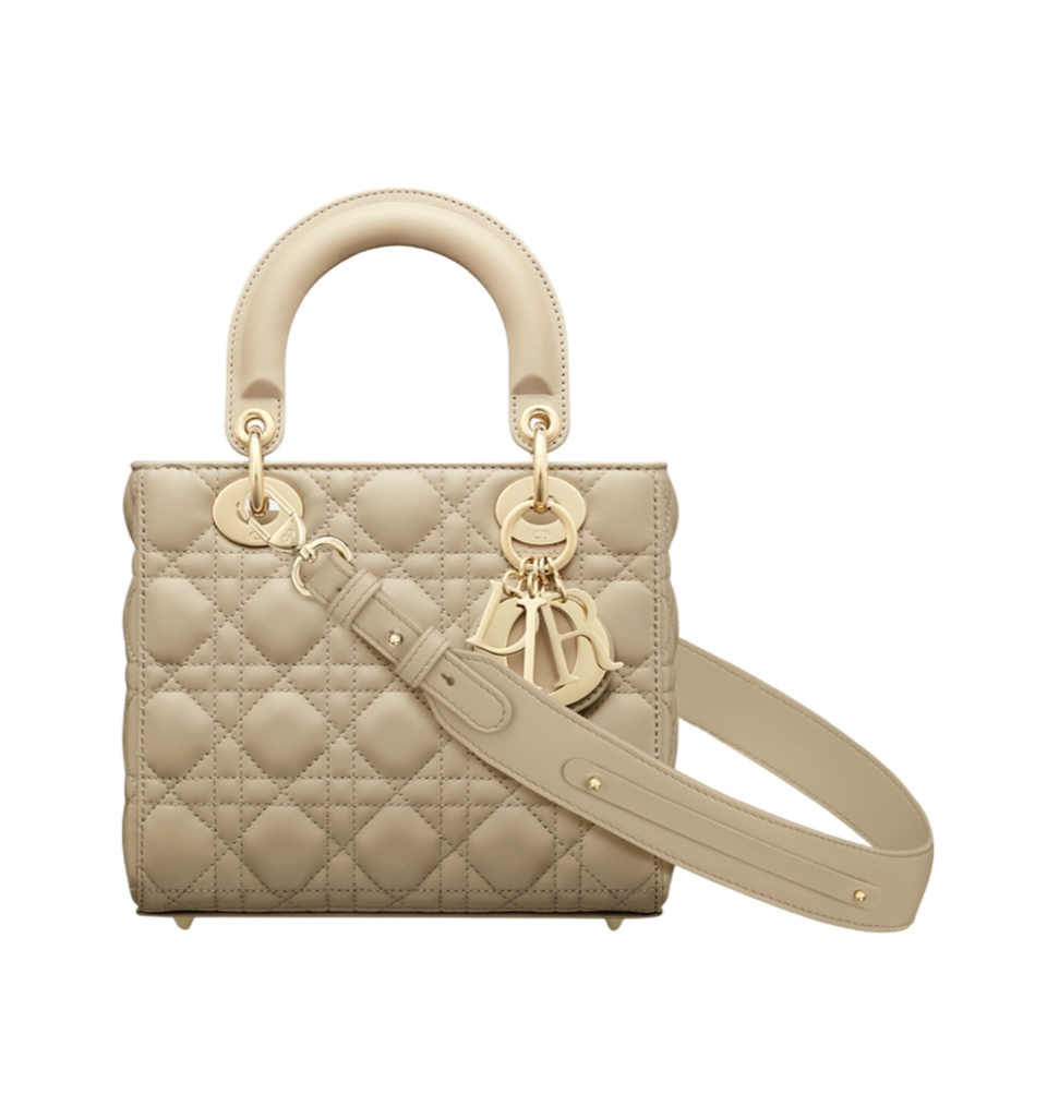 디올 레이디 디올 ABC 스몰 백 (샌드/까나쥬/램스킨)