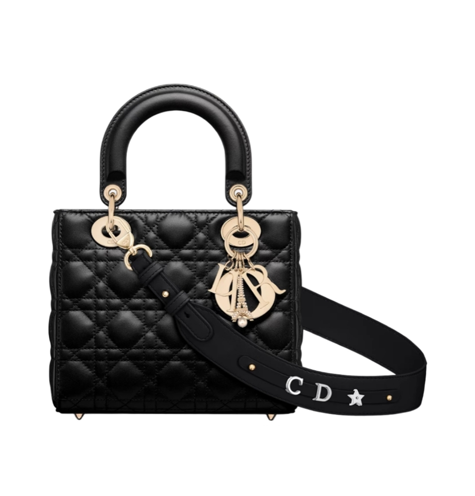 디올 레이디 디올 ABC 스몰 백 (블랙/까나쥬/램스킨)