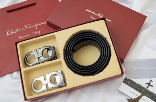 (국내배송) 페레가모 어저스터블 투버클 벨트