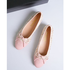 (국내배송) 샤넬 트위드 발레리나 플랫 슈즈