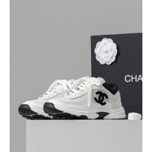 (국내배송) 샤넬 스니커즈 메쉬 스웨이드 카프스킨 & 화이트 블랙