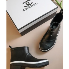 (국내배송) 샤넬 CC로고 숏 앵클 러버 레인부츠 장화