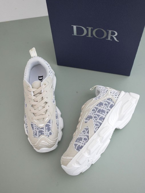 (국내배송) 디올 바이브 샴브레이 오블리크 레더 스웨이드 스니커즈