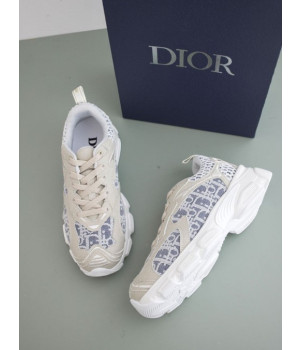 (국내배송) 디올 바이브 샴브레이 오블리크 레더 스웨이드 스니커즈