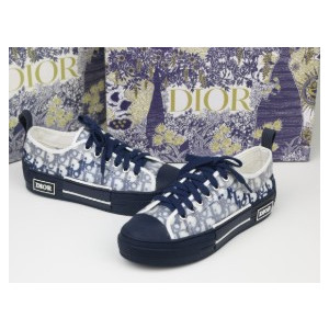 (국내배송) 디올 B23 로우탑 블루 오블리크 스니커즈