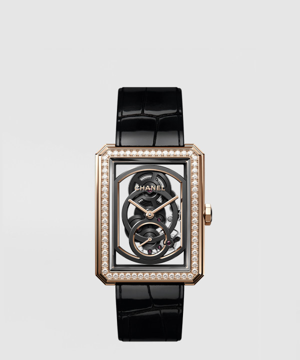 샤넬 보이프렌드 스켈레톤 워치 H6595
