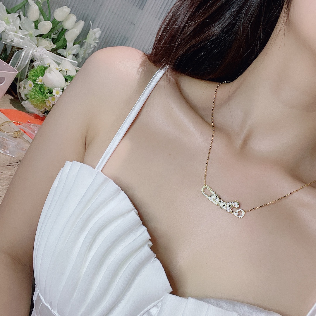 ​18K 하이엔드 미러급 까르띠에 팬더 드 다이아 목걸이 (구성품 풀박스)