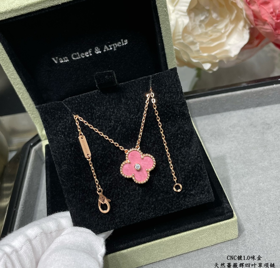 ​18K 하이엔드 미러급 반클리프 빈티지 알함브라 목걸이 (구성품 풀박스)
