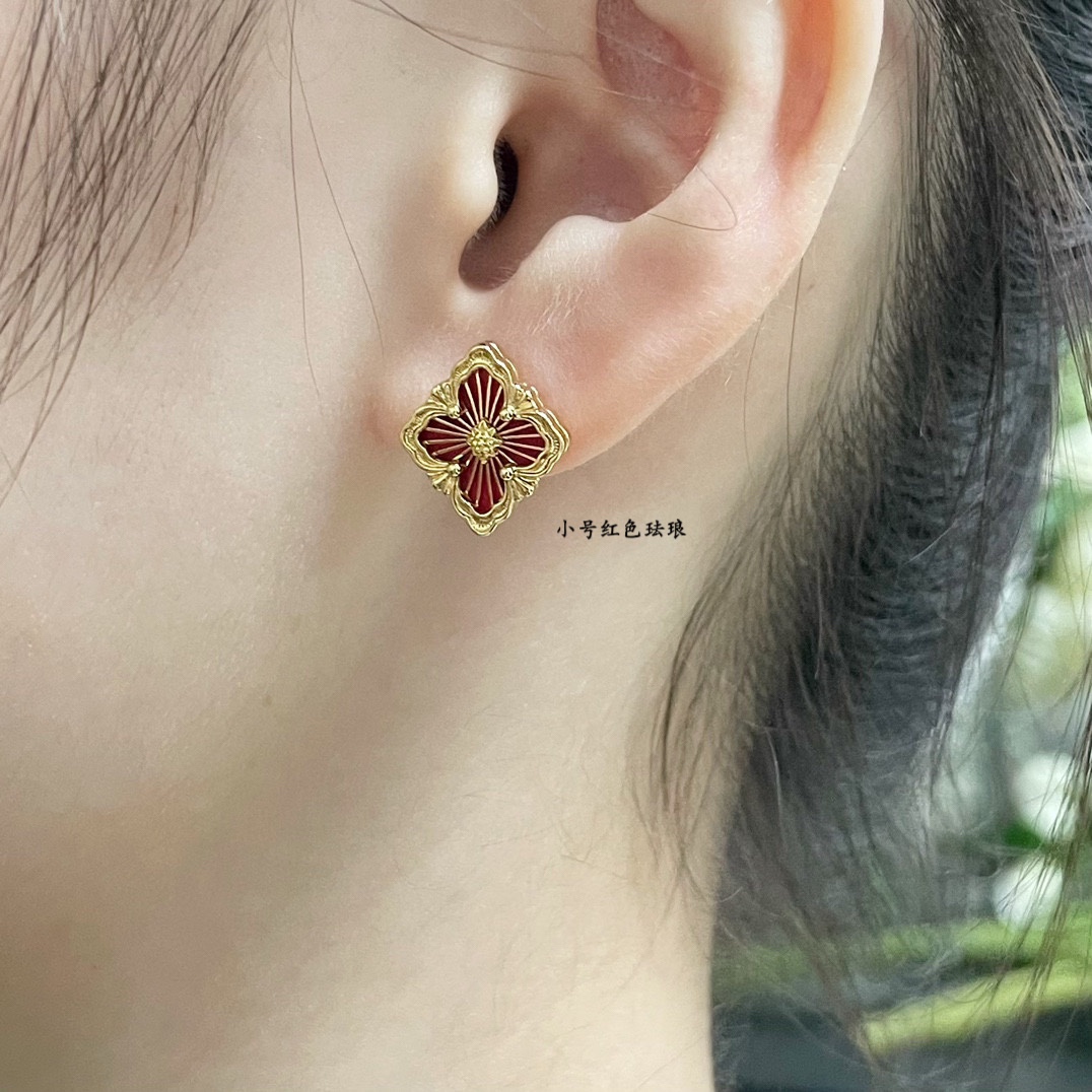 18K 하이엔드 미러급 부첼라티 스몰 오페라 튤립 귀걸이 (구성품 풀박스)