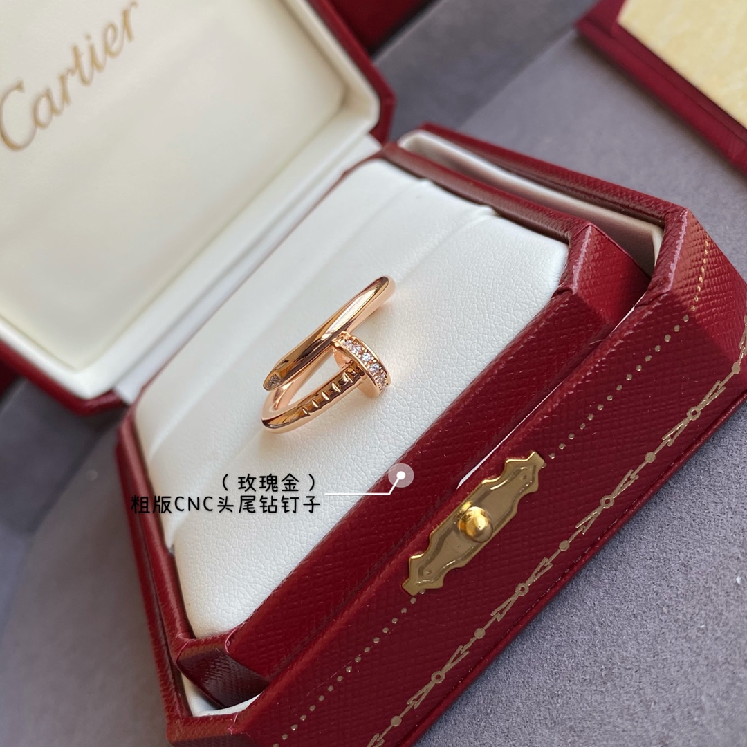 18K 하이엔드 미러급 까르띠에 클래식 저스트 앵끌루 반지 (구성품 풀박스)