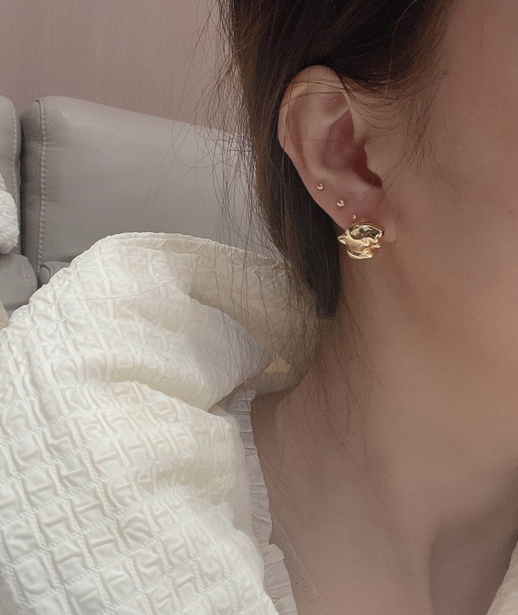 18K 하이엔드 미러급 까르띠에 팬더드 귀걸이 (구성품 풀박스)