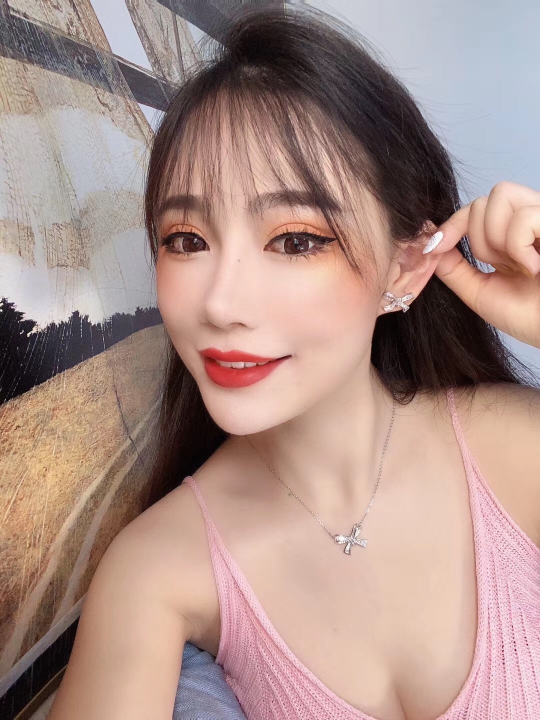18K 하이엔드 미러급 그라프 틸다의보우 귀걸이 (구성품 풀박스)