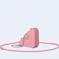 프라다 사피아노 가죽 미니 파우치 (페탈 핑크)