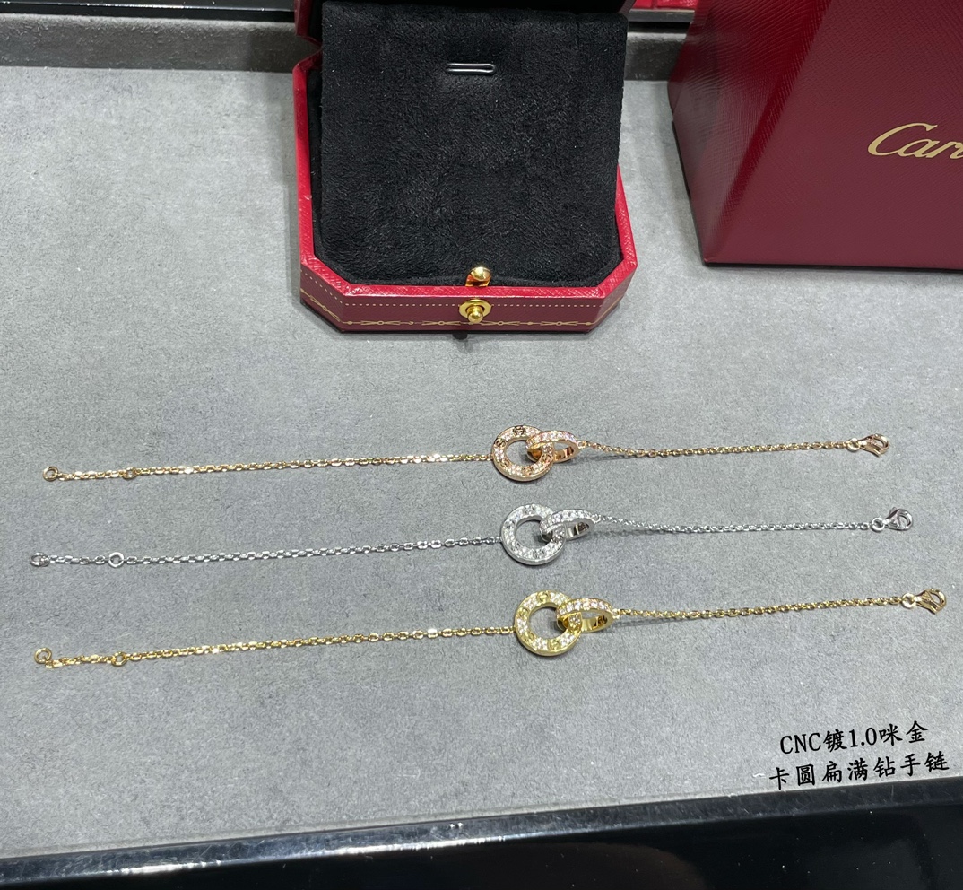 18K 하이엔드 미러급 까르띠에 러브 브레이슬릿 파베 팔찌 (구성품 풀박스)