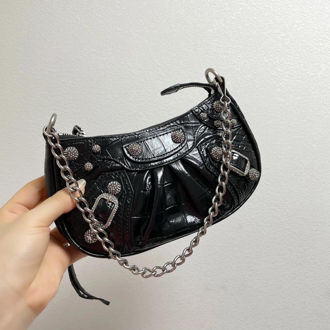 발렌시아가 르카골 미니 체인백 크로커다일 엠보싱