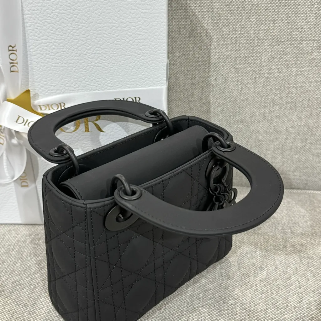 디올 레이디 디올 미니 백 울트라 매트 블랙