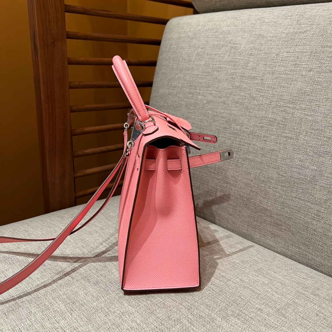 에르메스 켈리백 25 로즈 사쿠라 앱송